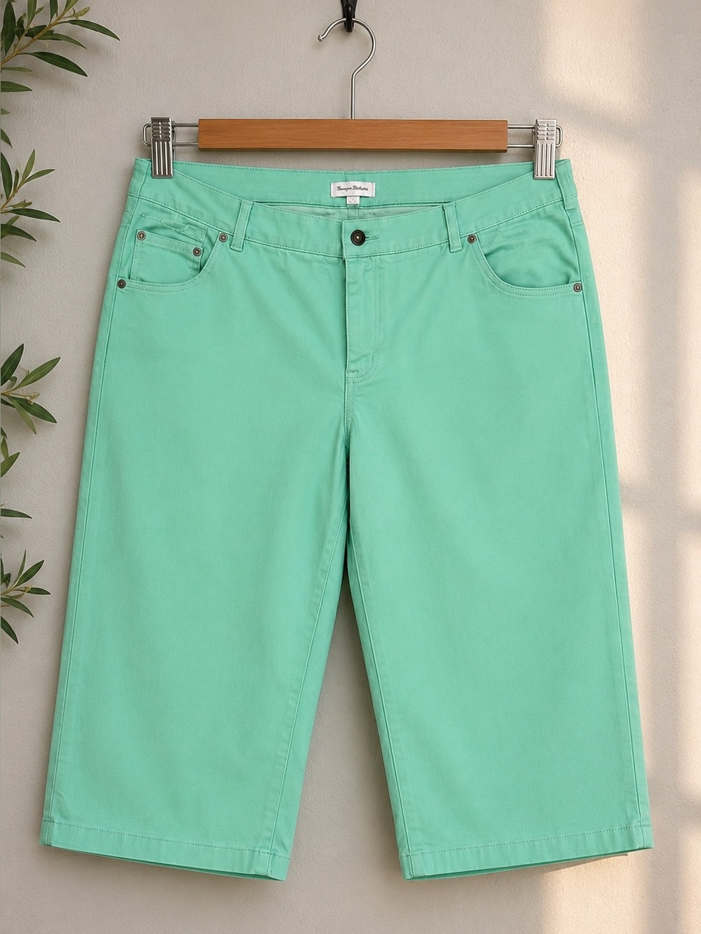 Woman Within Green Stretch Capri Pants 26W NWT